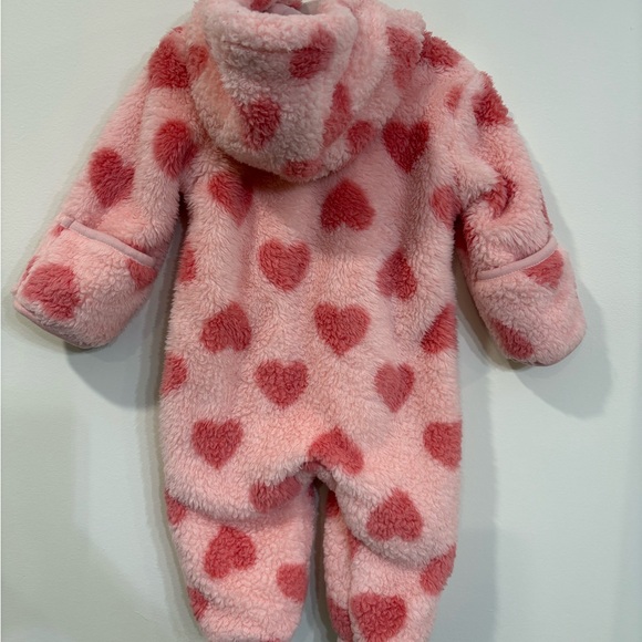 Adorable Pink Heart Kids Footie - Picture 2 of 4